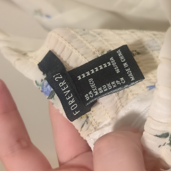 Forever 21 ivory floral print midi length cami dress - Picture 9 of 12